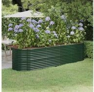vidaXL Hochbeet vidaXL Hochbeet Verzinkter Stahl 296x80x68 cm Gr&uuml;n