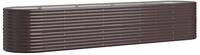 vidaXL Hochbeet, Kr&auml;uterhochbeet Pulverbeschichteter Stahl 368x80x68 cm Braun