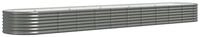 vidaXL Hochbeet, Kr&auml;uterhochbeet Pulverbeschichteter Stahl 440x80x36 cm Grau