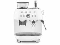 Smeg Espressomaschine EGF03WHEU Espressomaschine mit Mahlwerk weiß 50`s Style,...