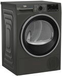 BEKO W&auml;rmepumpentrockner Manhattan Gray B3T22491M, Dampffunktion, Silent-Programm,
