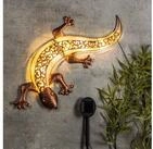 Haushalt International LED Wandleuchte Solar-Wandlicht Gecko Wanddeko Wanddekoration,