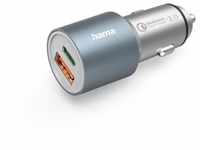Hama Auto-Schnellladegerät, 1x USB-C PD, 1x USB-A QC, 38 W, Metall...