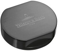 Villeroy & Boch Einbausp&uuml;le Abdeckkappe rund, f&uuml;r Einzeldrehgriff, Anthracite