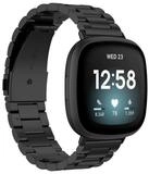 Wigento Smartwatch-Armband F&uuml;r Fitbit Versa 4 + 3 /Sense 1 + 2 Stahl Metall...