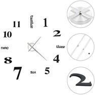 vidaXL Wanduhr (3D-Wanduhr Modernes Design 100 cm XXL Schwarz)