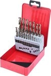 KS Tools Spiralbohrer, (19-tlg), HSS-G Co 5 Satz, Stahlblechkassette 19-teilig 1-10
