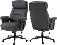 Duo Collection Chefsessel TIAGO, Anthrazit, Mikrofaser, Drehbar, H&ouml;henverstellbar,