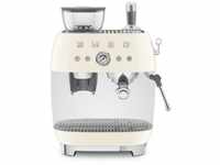 Smeg Espressomaschine EGF03CREU Espressomaschine mit Mahlwerk creme 50`s Style,...