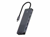 Rapoo UCM-2002 USB-C Multiport Adapter, 6in1, Grau USB-Adapter USB-C zu HDMI,...