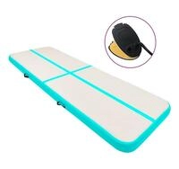 vidaXL Gymnastikmatte Aufblasbare Gymnastikmatte mit Pumpe 400x100x15 cm PVC...