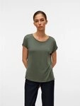 Vero Moda Kurzarmshirt VMAVA PLAIN SS TOP JRS NOOS Materialmix, regular fit