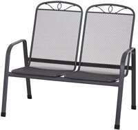 Siena Garden Gartenbank Elda Plus 2er Bank Gestell Stahl, Fl&auml;che Streckmetall