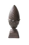 Dehner Gartenfigur Pinienzapfen aus Gusseisen, &Oslash; 8.8 cm, H&ouml;he 22 cm,