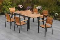 MERXX Garten-Essgruppe Santorin, (7-tlg) grau