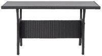 vidaXL Gartentisch, Outdoor Tisch Schwarz 120x70x66 cm Poly Rattan