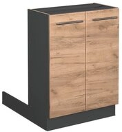 Vicco Unterschrank Fame-Line, Goldkraft Eiche/Anthrazit, 60 cm ohne...