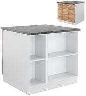 Vicco Unterschrank Fame-Line, Goldkraft Eiche/Wei&szlig;, 90cm, Schublade, ohne
