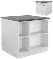 Vicco Unterschrank Fame-Line, Wei&szlig; Landhaus/Wei&szlig;, 90 mit Schublade, ohne