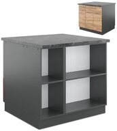 Vicco Unterschrank Fame-Line, Goldkraft Eiche/Anthrazit, 90cm, ohne Arbeitsplatte