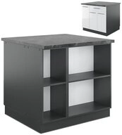 Vicco Unterschrank Fame-Line, Wei&szlig; Hochglanz/Anthrazit, 90cm, ohne...
