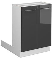 Vicco Unterschrank Fame-Line, Anthrazit Hochglanz/Wei&szlig;, 60 cm ohne...
