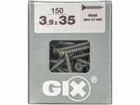 Spax GIX-A Feingewinde 3,9 x 35 mm 150 Stück Vollgewinde Trompetenkopf...