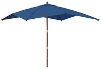 vidaXL Sonnenschirm Sonnenschirm mit Holzmast Azurblau 300x300x273 cm