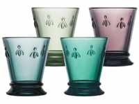 La Rochère Biene Wasserglas 260 ml 4er Set farbig