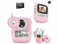 Fine Life Pro PB01 Kinderkamera (30 MP, WLAN (Wi-Fi), HD 1080P Sofortbildkamera