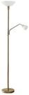 Lindby Stehlampe Jost, Metall, Gold / Messing IP20, 1 x 15 W LED E27 + 1 x 10 W...