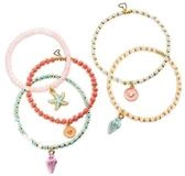DJECO Kreativset Schmuck basteln: Muscheln Armb&auml;nder Bastelset