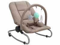 vidaXL Babywippe Stahl taupe