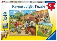 Ravensburger Puzzle Mein Reiterhof. Puzzle (3 x 49 Teile), 49 Puzzleteile
