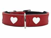 Hunter Tierbedarf Hunde-Halsband Halsband Love rot/schwarz Größe: M-L / 60 cm...