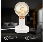 Briloner Leuchten Tischleuchte Tischlampe Holzoptik Schlafzimmer B&uuml;ro Flur, ohne