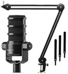 R&Oslash;DE Mikrofon Rode Podmic USB XLR Mikrofon mit Gelenkarm Schwarz, USB und XLR