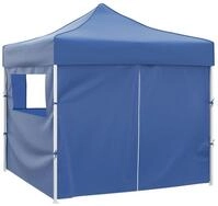 vidaXL Faltzelt, Zelt mit 4 W&auml;nden 3 x 3 m Blau