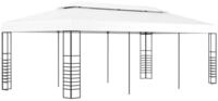 vidaXL Partyzelt Gartenpavillon 6&times;3 m Wei&szlig;