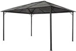 vidaXL Partyzelt Gartenpavillon mit Dach Aluminium 4&times;3&times;2,6 m Schwarz