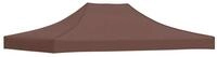 vidaXL Pavillon-Ersatzdach Partyzelt-Dach 4x3 m Braun 270 g/m&sup2;, 405 x 275 cm