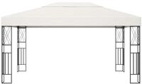 vidaXL Pavillon, Partyzelt 3&times;4 m Creme Stoff