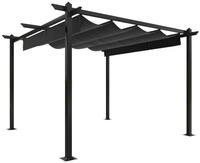 vidaXL Partyzelt Pavillon mit Ausziehbarem Dach 3x3 m Anthrazit