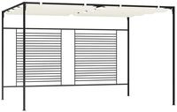 vidaXL Partyzelt Pavillon mit Ausziehbarem Dach 3x4x2,3 m Cremewei&szlig; 180 g/m&sup2;