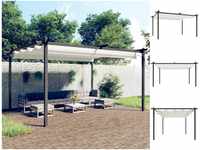 vidaXL Pavillon Pavillon mit Ausziehbarem Dach 4x3 m Creme Falt-Markiese