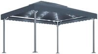 vidaXL Partyzelt Pavillon mit LED-Lichterkette 400x300 cm Anthrazit Aluminium