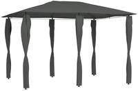 vidaXL Partyzelt Pavillon mit Pfostenabdeckungen 3x4x2,6 m Anthrazit 160 g/m&sup2;