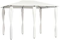 vidaXL Partyzelt Pavillon mit Pfostenabdeckungen 3x4x2,6 m Creme 160 g/m&sup2;