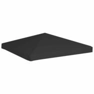 vidaXL Pavillon-Ersatzdach Pavillondach 270 g/m&sup2; 3x3 m Schwarz, 300 x 300 cm