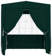 vidaXL Partyzelt, Profi-Pavillon mit Seitenw&auml;nden 2,5&times;2,5m Gr&uuml;n 90 g/m&sup2;